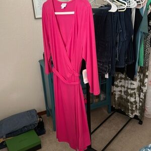 NWT LuLaRoe Wrap Dress Pink Size L